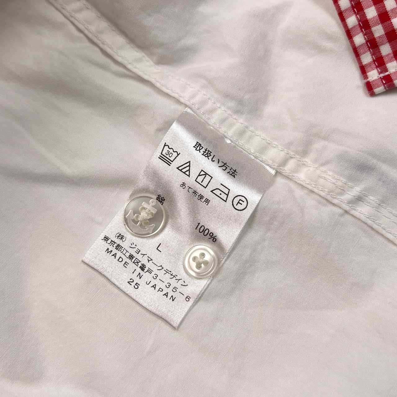 未使用品 BOAT HOUSE ボートハウス ギンガムチェック柄 切替 BD 長袖シャツ サイズ 4 /タグ付き/ホワイト×レッド