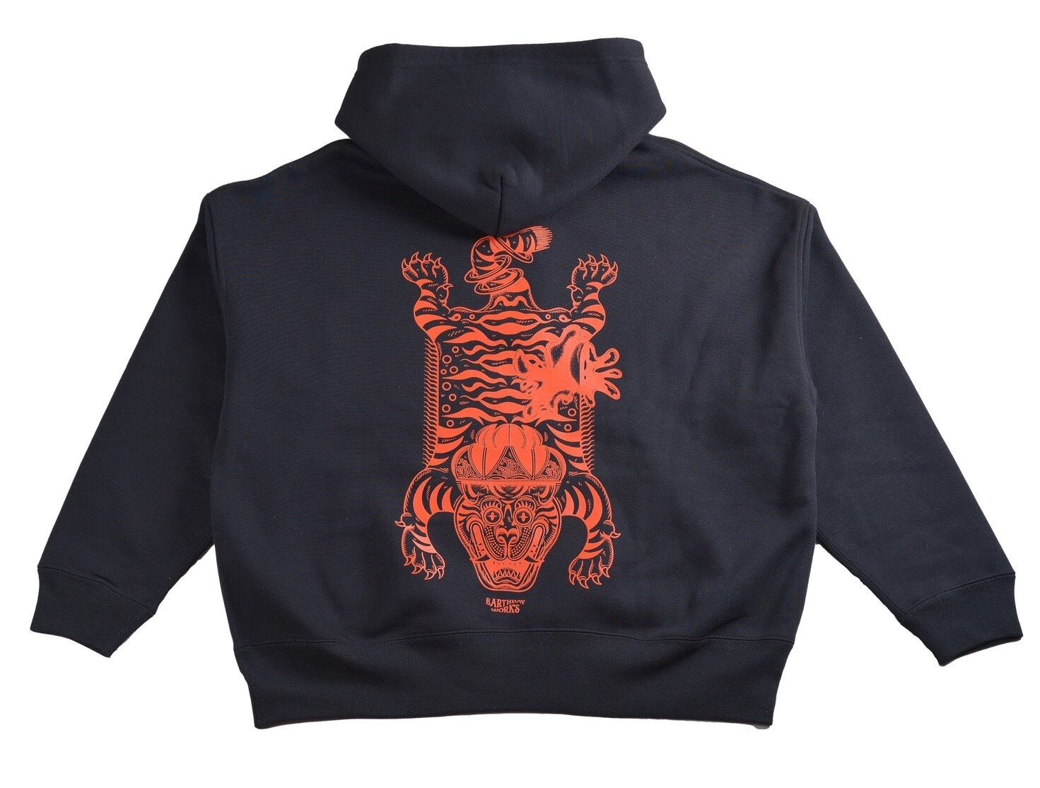 虎　ART PRINT PULLOVER PARKAR[BLACK]