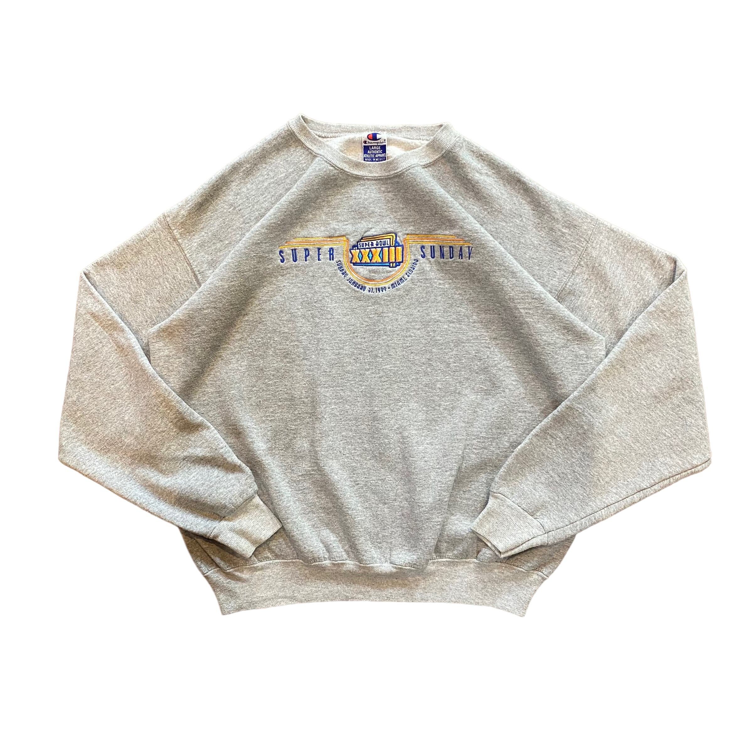 champion 90's superbowl スウェット L 刺繍