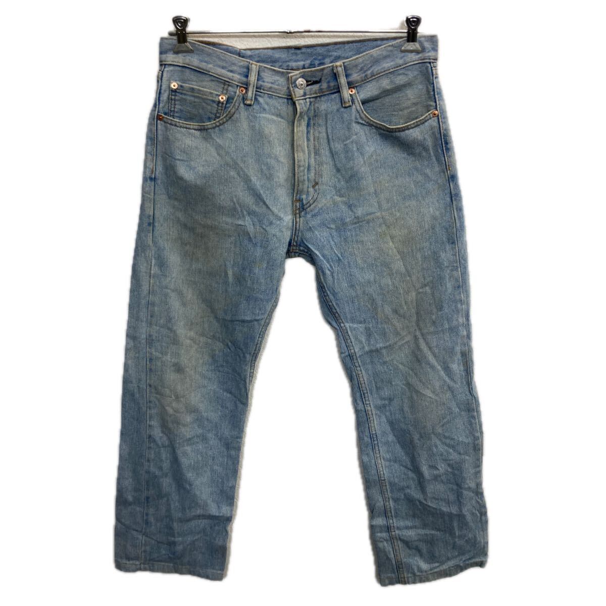80s LEE リー 305 usa製 ストライプ デニム パンツ 古着 used size14