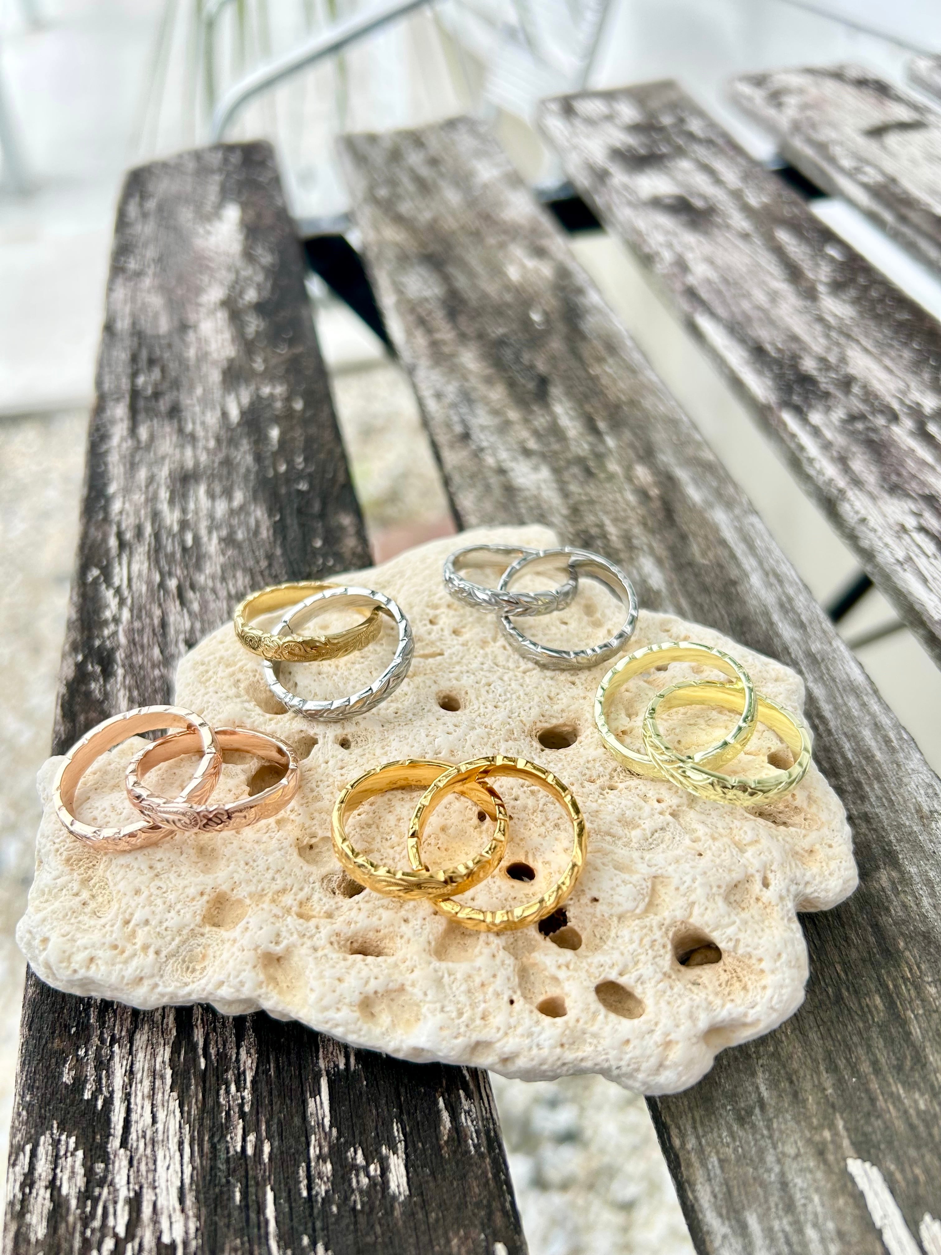 9th anniversary double ring ～gold silver combi～￥13,000+tax