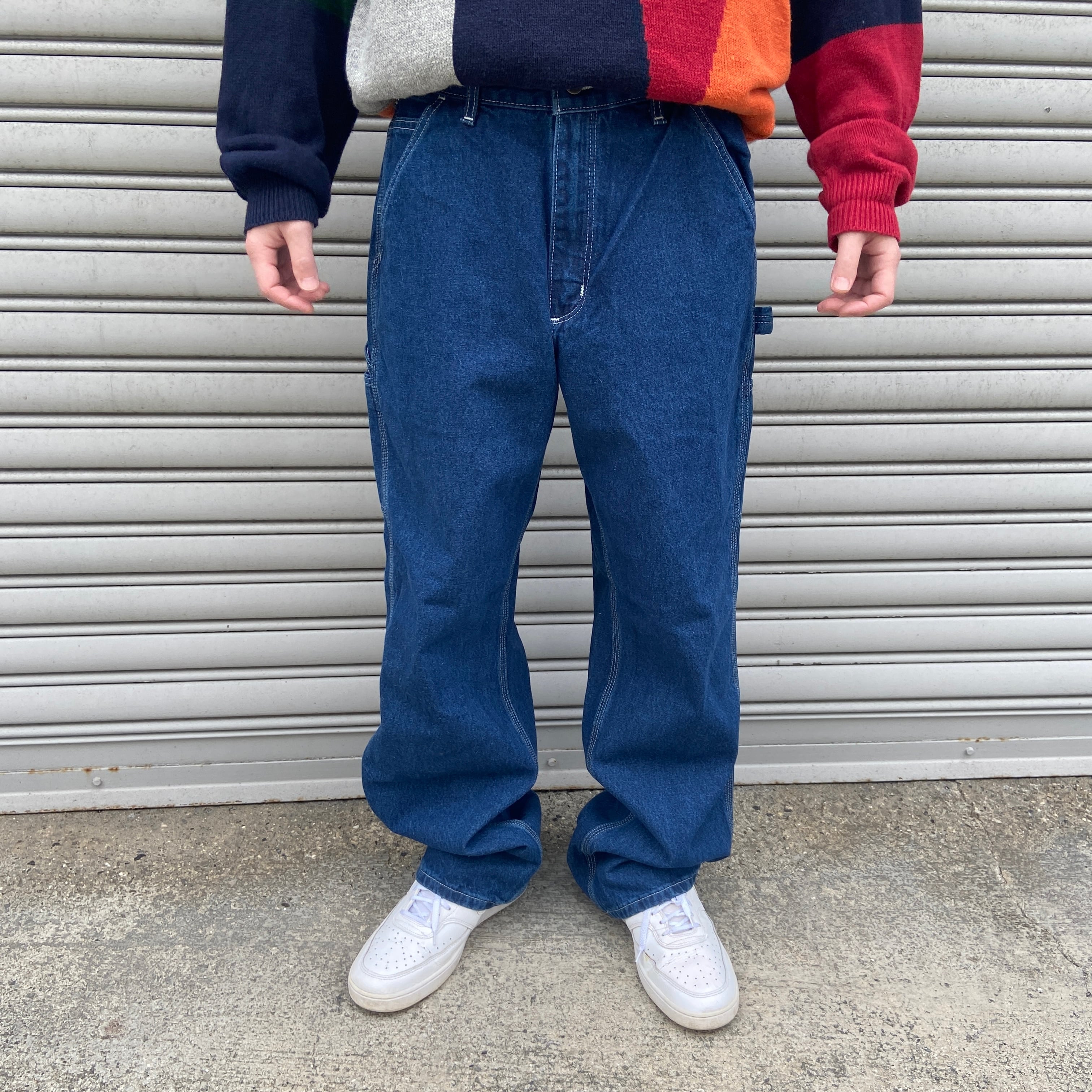 『送料無料』carhartt デニムペインターパンツ ワイドデニム 濃色 W32L32 | 古着屋 Uan powered by BASE