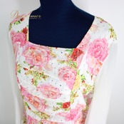 社交ダンス 衣装 スタンダード ドレス ワンピース パーティ衣装 女性用 レディース オールシーズン union 花柄 ホワイト系 ピンク系 グリーン系 レース キラキラ ホログラム フェミニン デザイン 伸縮性 ポリエステル ポリウレタン イベント