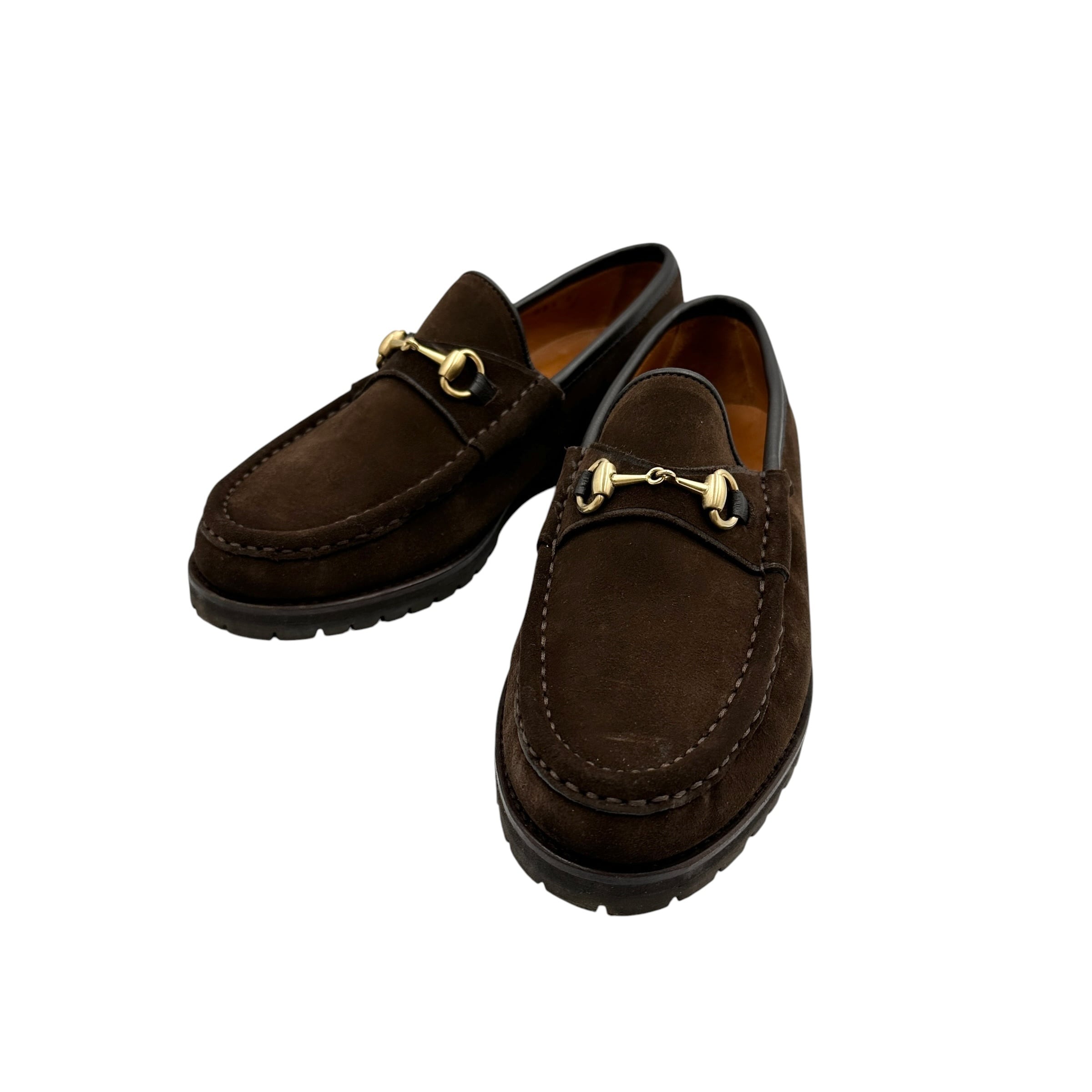 GUCCI グッチ ホースビットローファー スエード ブラウン 28385-202605