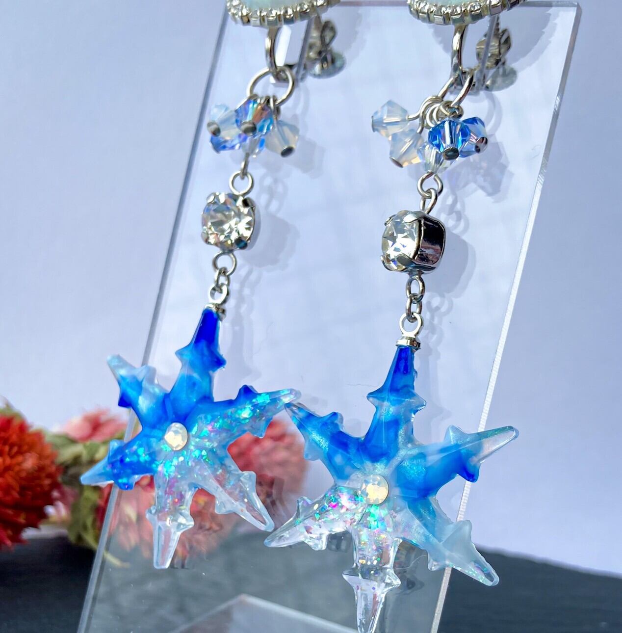 雪の結晶 ピアス (イヤリング変更可)/六花四姿〜有為転変 | Rêve.