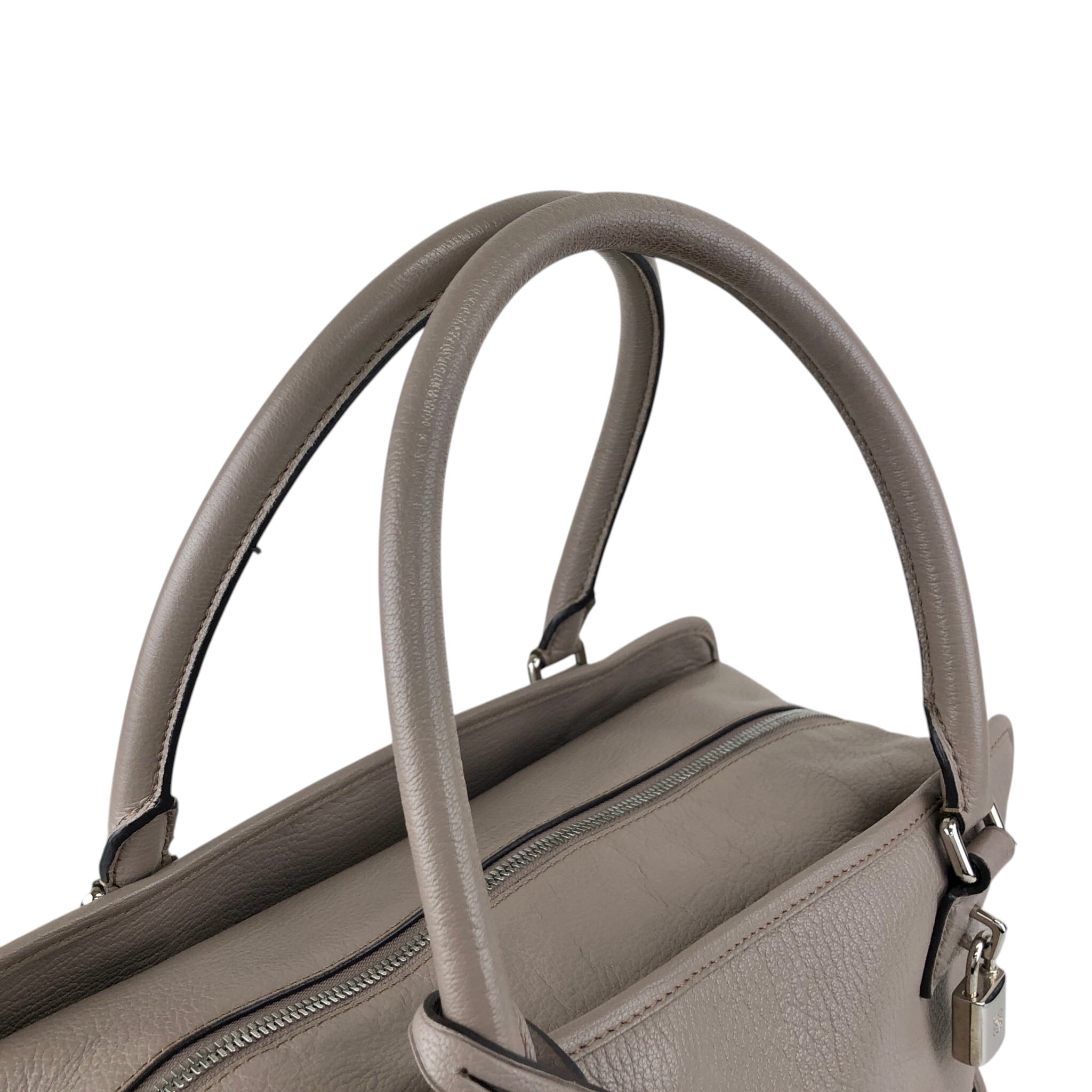 LOEWE ロエベ アマソナ36 ハンドバッグ グレー アナグラム レザー