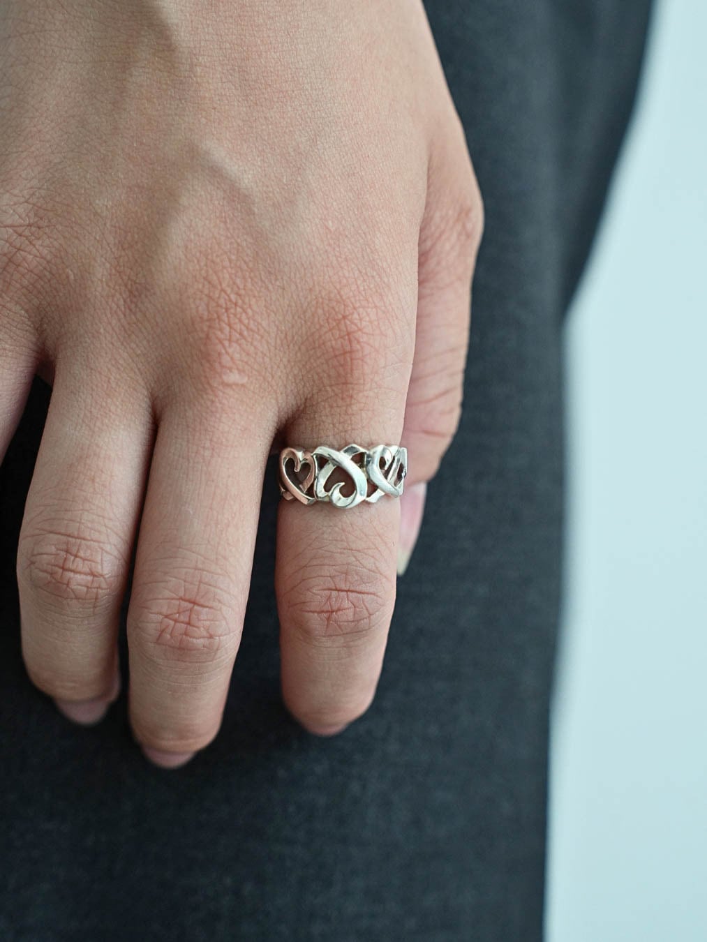 Tiffany&Co. ティファニー トリプルラビングハート SV925 リング