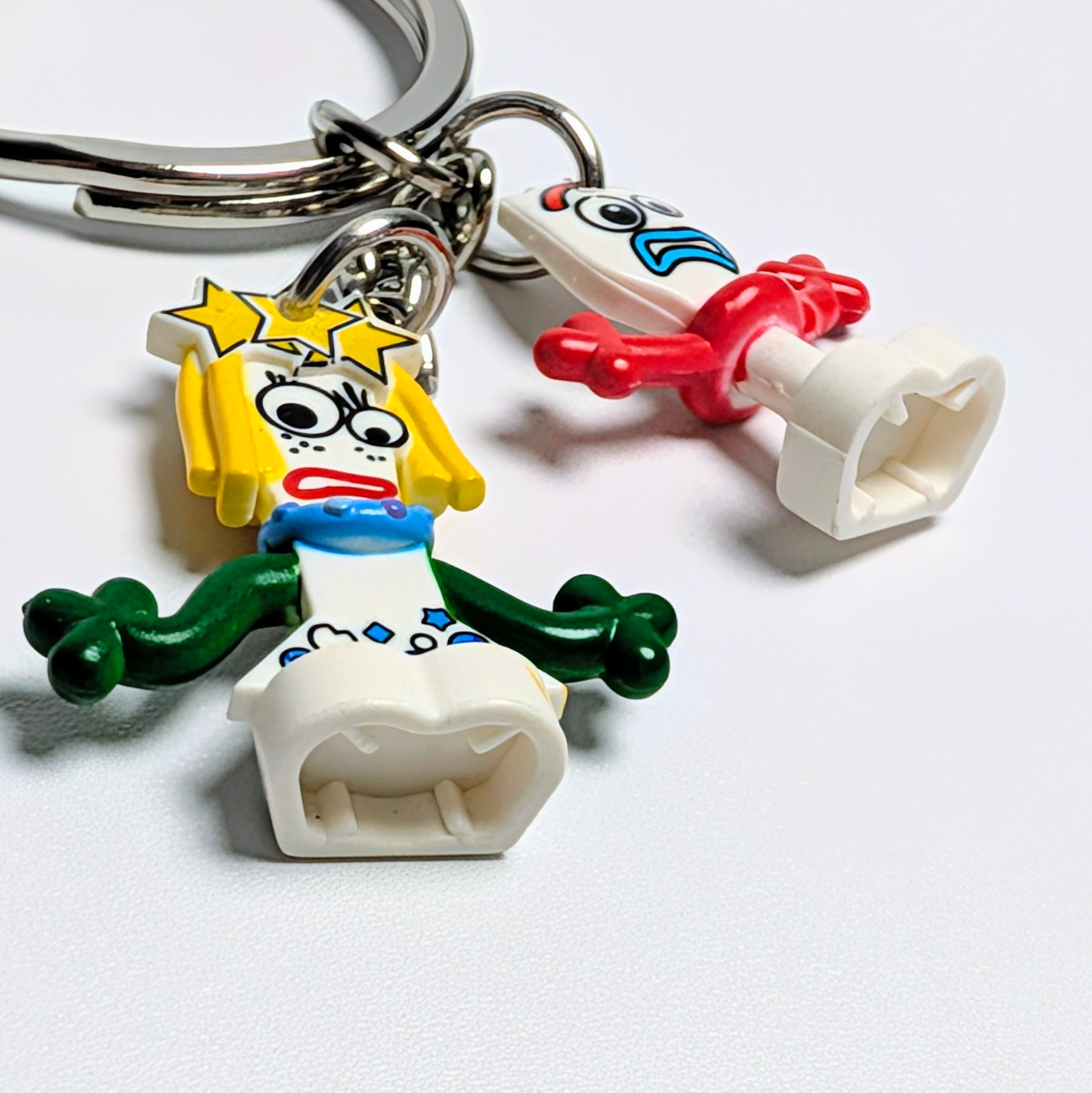 ★ブロックフィギュアキーホルダー★【トイ・ストーリー TOY STORY】フォーキー ♡ カレン・ビバリー / トイストーリー〚アメリカン雑貨 アメトイ〛