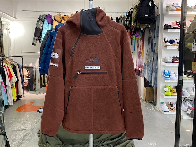 Supreme × THE NORTH FACE STEEP TECH FLEECE PULLOVER BROWN LARGE NA52208I 86313