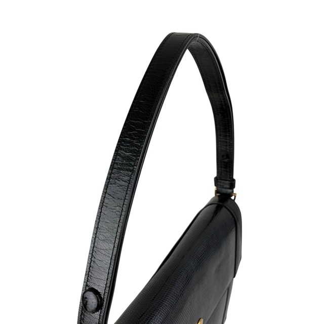 Yves Saint Laurent イヴ・サンローラン ショルダーバッグ ブラック YSL金具 レザー ワンショルダー vintage ヴィンテージ オールド 8mrrci
