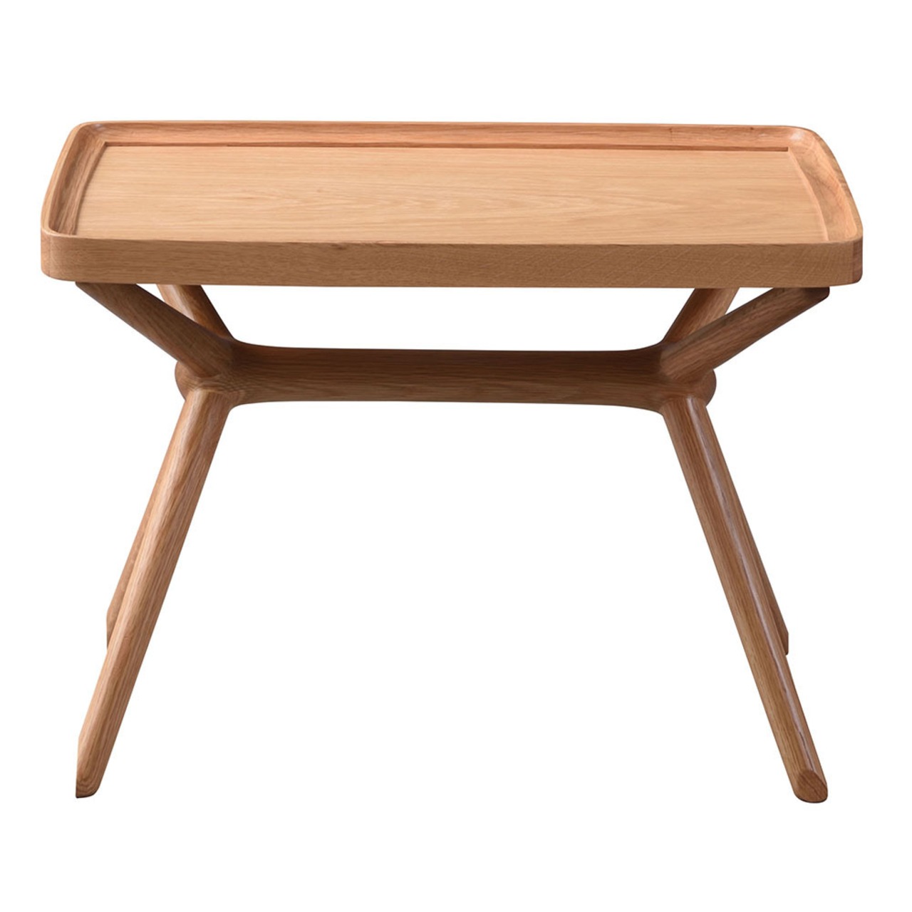 サイドテーブル テーブル 2way ローテーブル ハイテーブル トレー 天然木