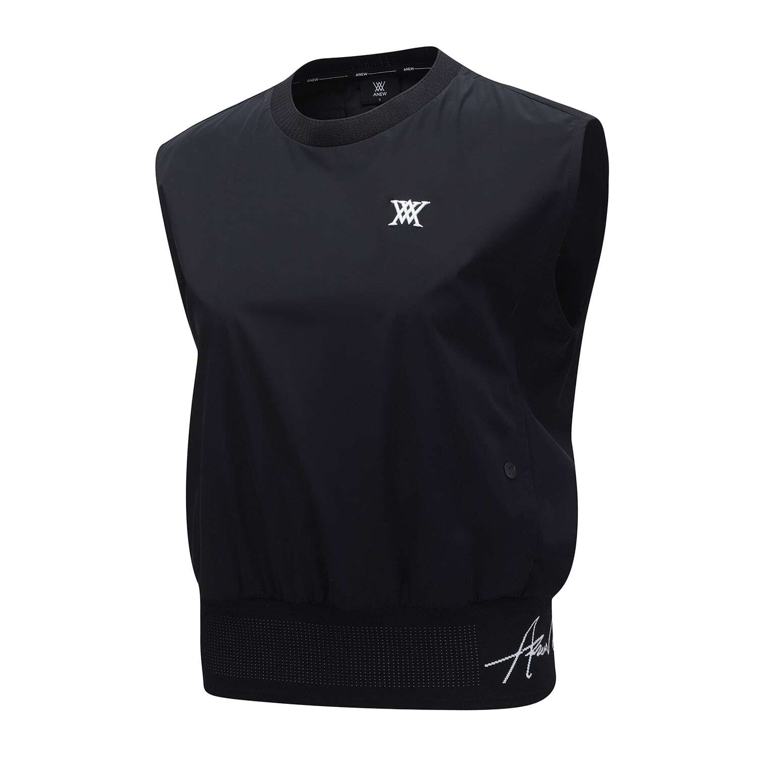 レディースウェア ANEW GOLF WOMEN WOOVEN VEST BLACK アニューゴルフ(ANEW GOLF) ゴルフウェア ウィメンズウーブンベスト