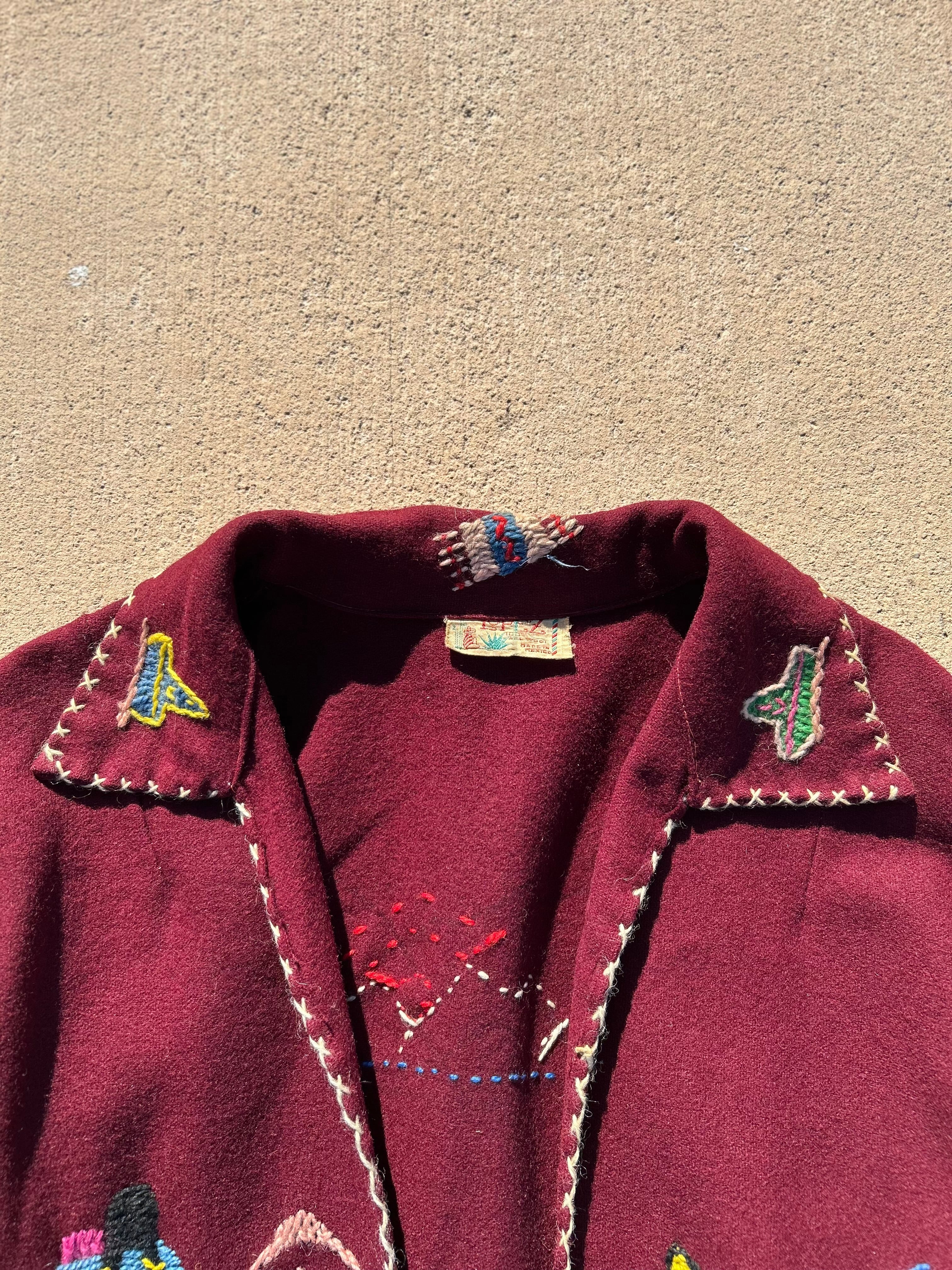 Vintage Mexican Burgundy Jacket / ヴィンテージ メキシカン ウール
