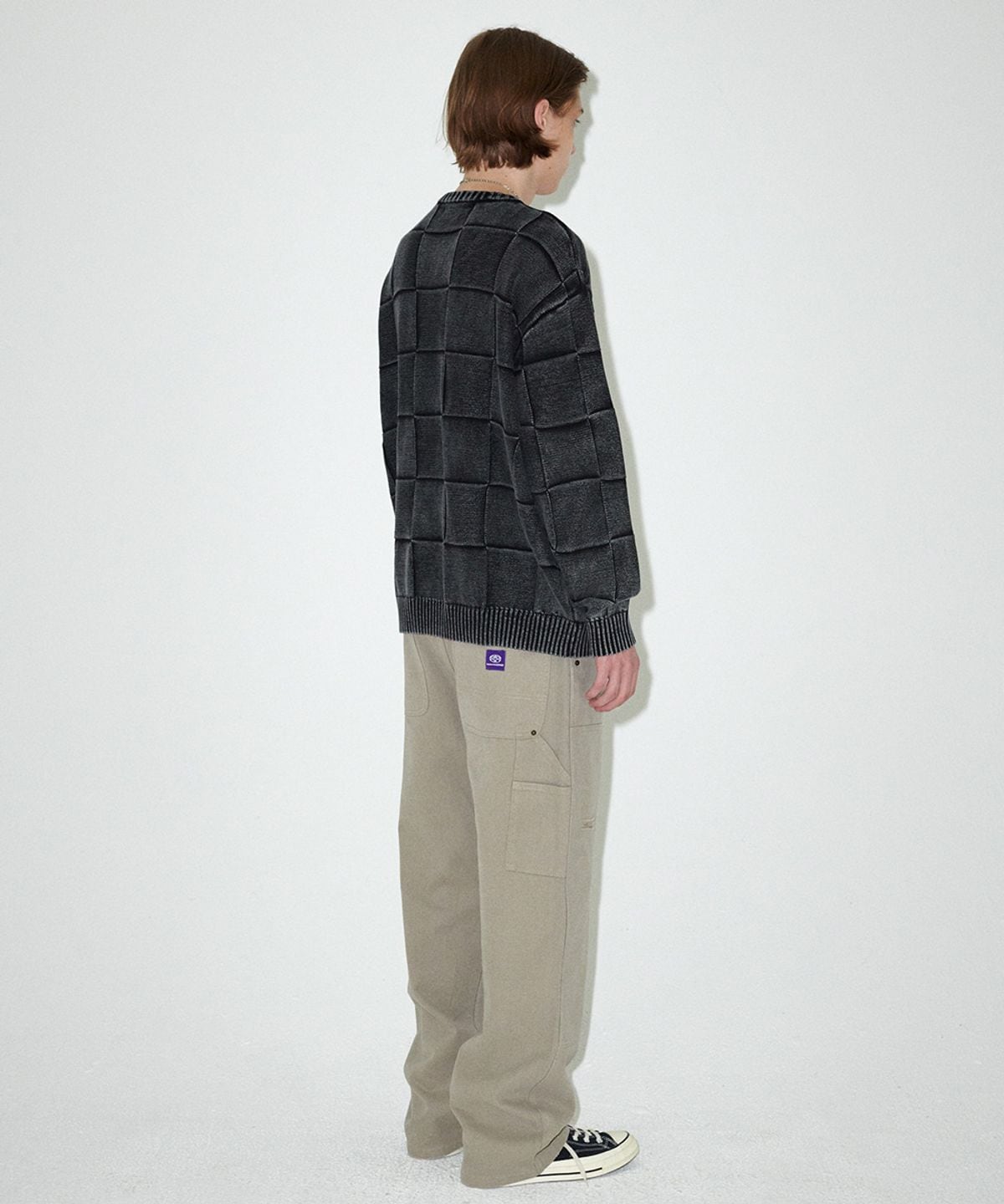 ☆SEVENTEEN ミンギュ 着用！！【MAHAGRID】PIGMENT CHECKERBOARD KNIT