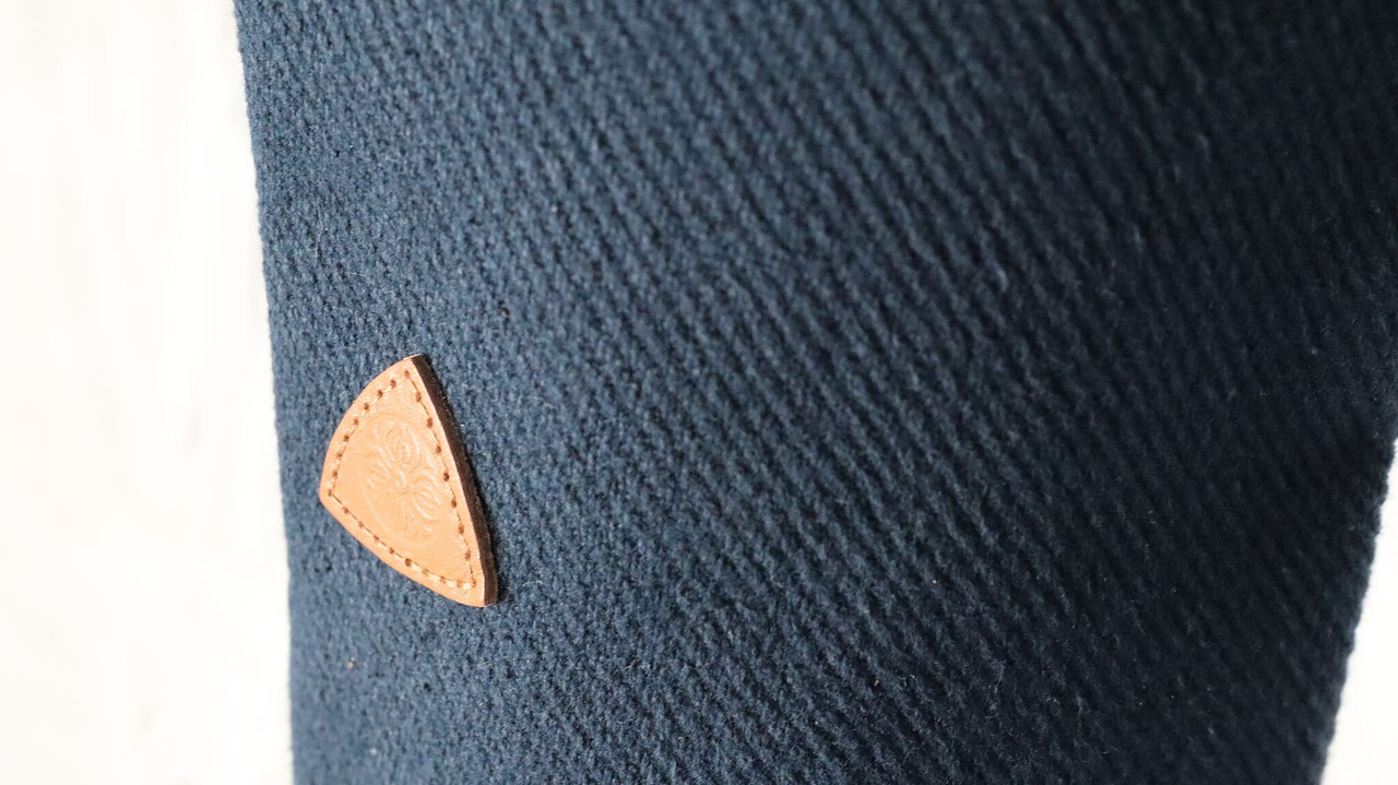 サコッシュ / Hemp cotton pocket sacoche /ネイビー & アイビー グレー