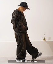 ◆スタッズ使い ワイドカーブパンツ◆wi-087028