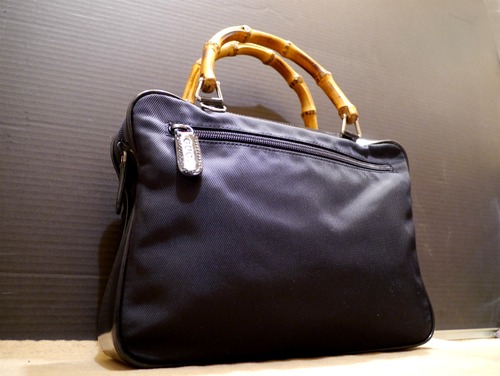 美品◆GUCCI グッチ バンブーライン ナイロン トートハンド バッグ◆