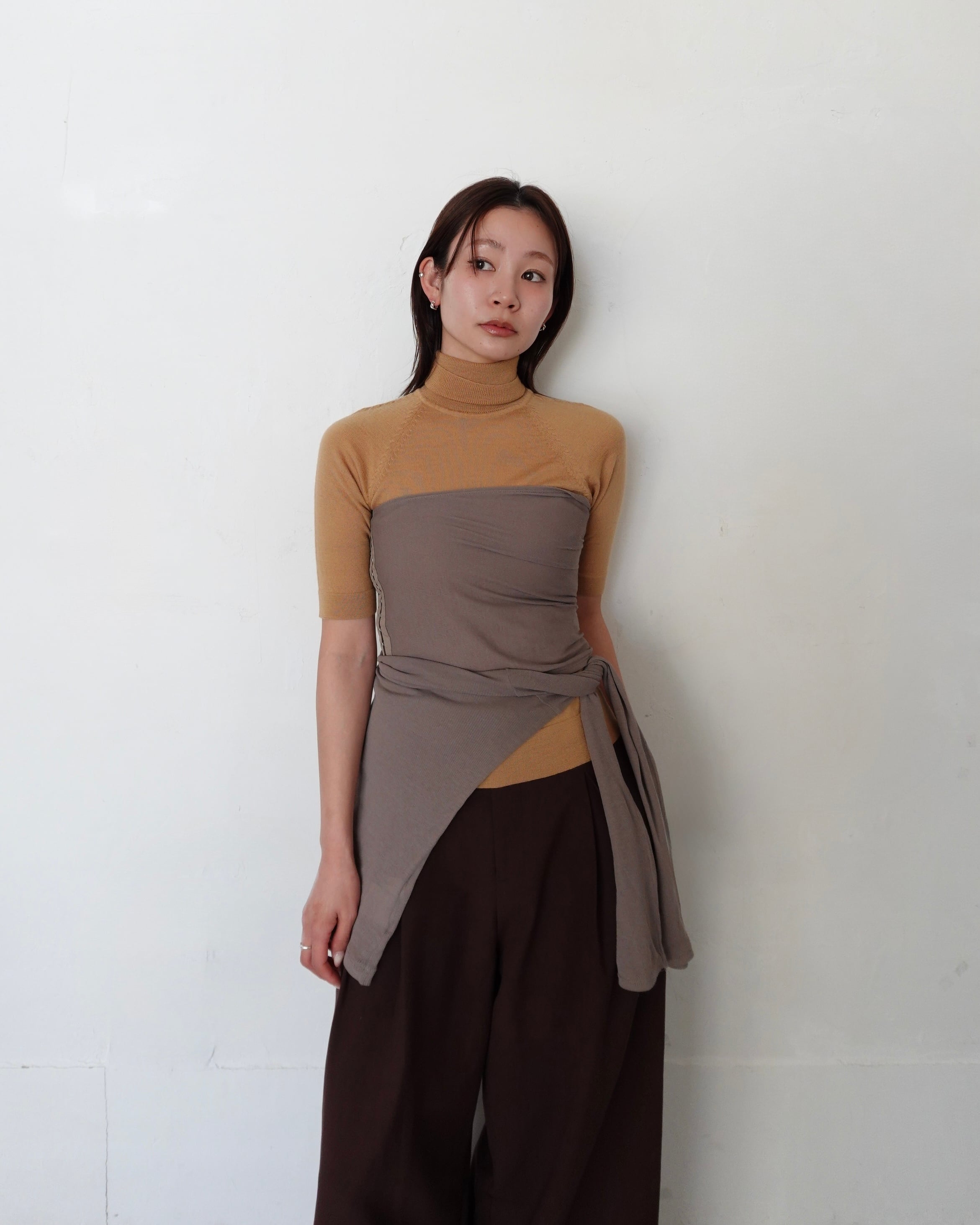 bustier set tops 【beige】 | quūi