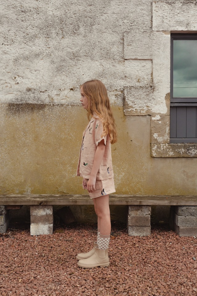 《即納》FISH&KIDS/ ALLOVER EMBROIDERY MERMAID SHIRT