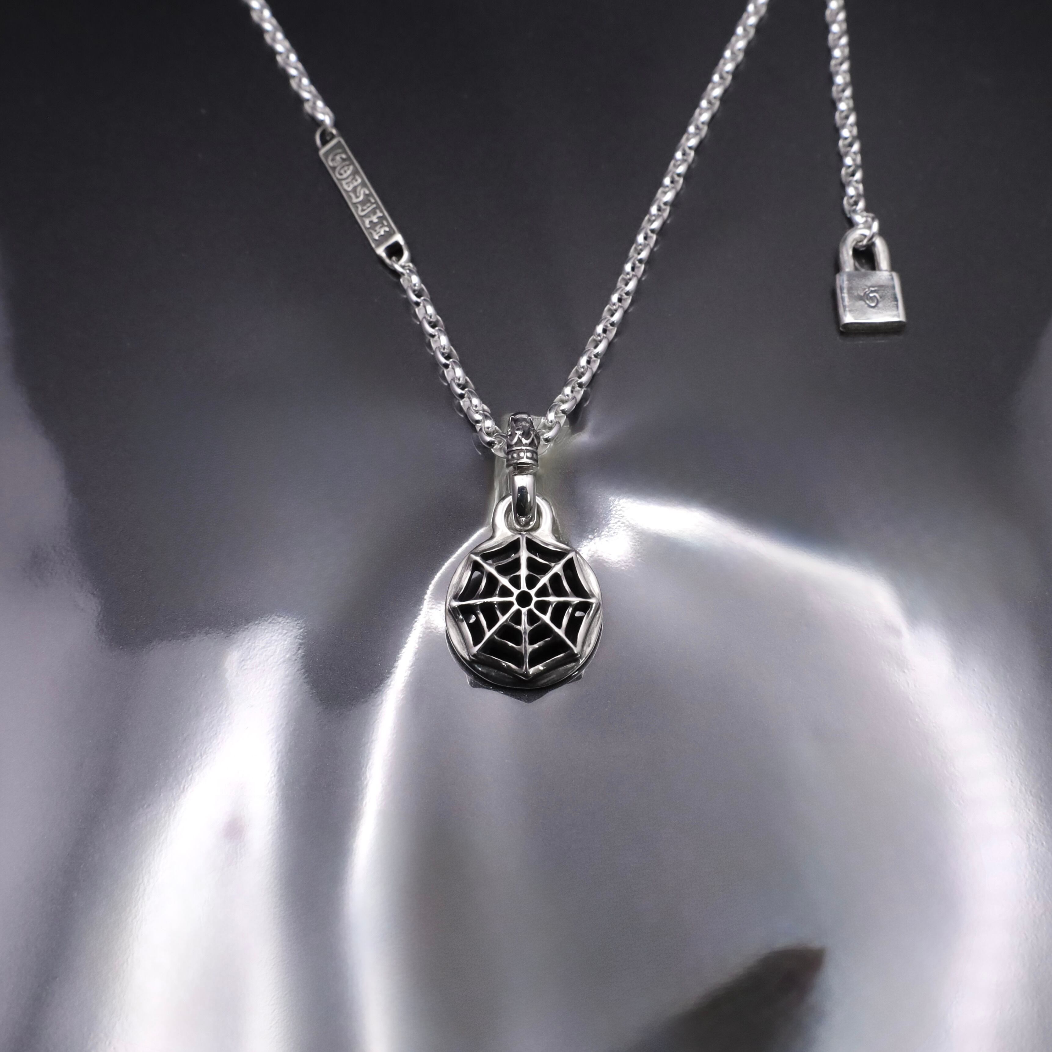 SPIDER WEB NECKLACE #1 with GODSIZE® I.D. TAG / スパイダーウェブ