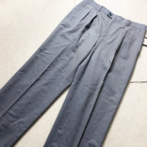 old CHRISTIAN DIOR plaid pattern wide slacks