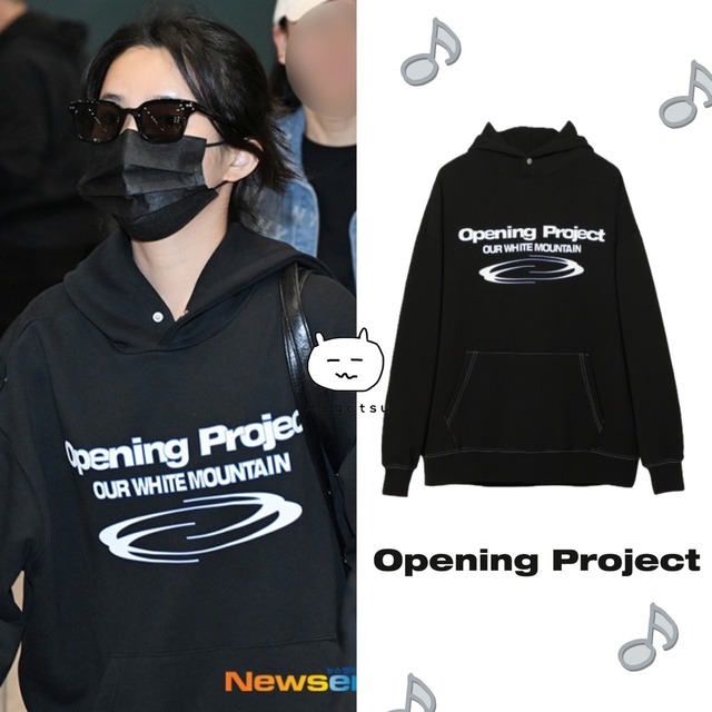 ★(G)I-DLE ソヨン 着用！！【OPENING PROJECT】Identity Hoodie - Black