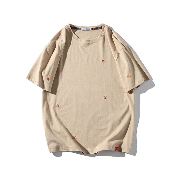 ★EMBROIDERED ROUND NECK T-SHIRT(unisex)☝　　　07131