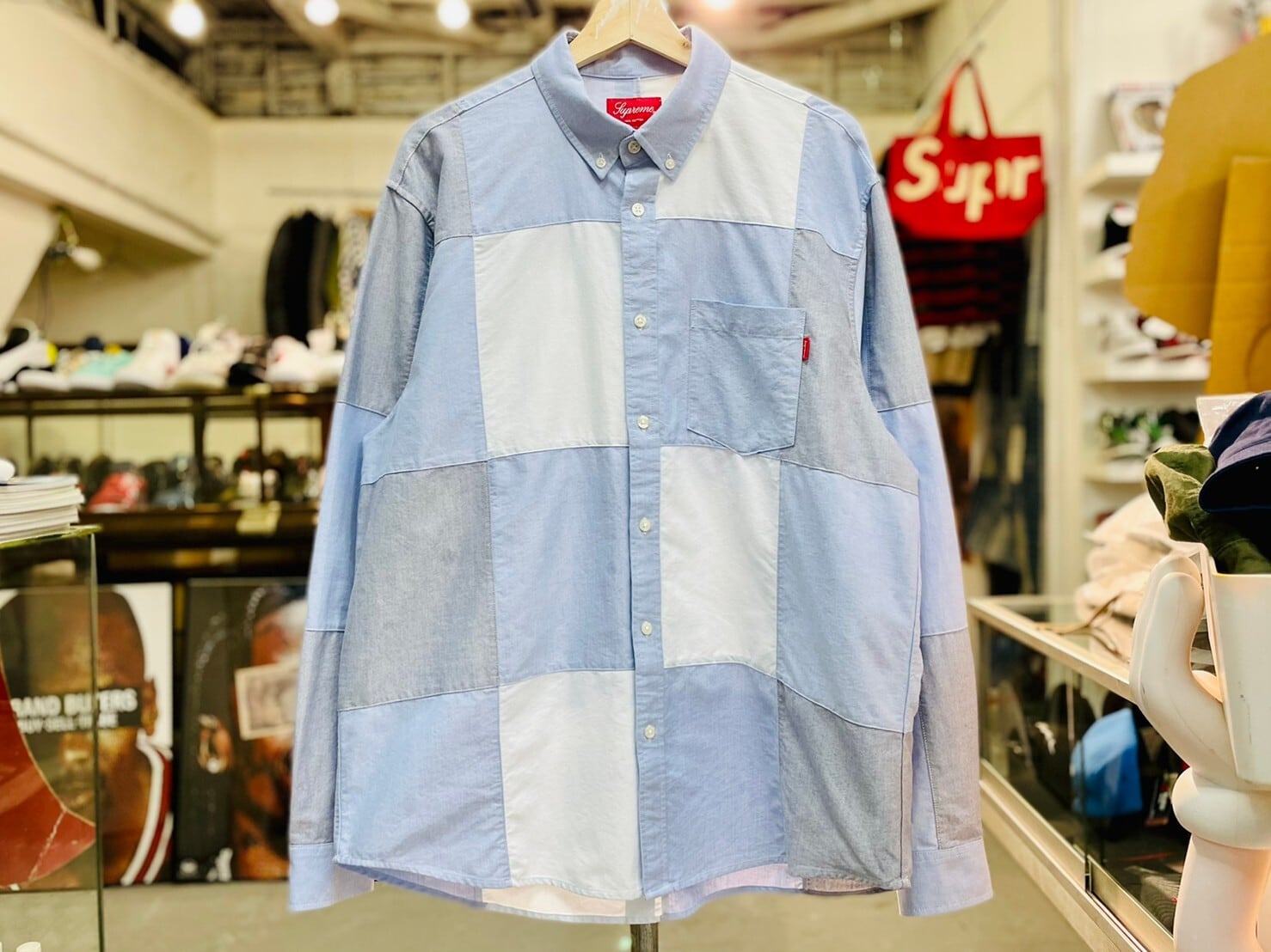 Lサイズ　Supreme Patchwork Oxford Shirt