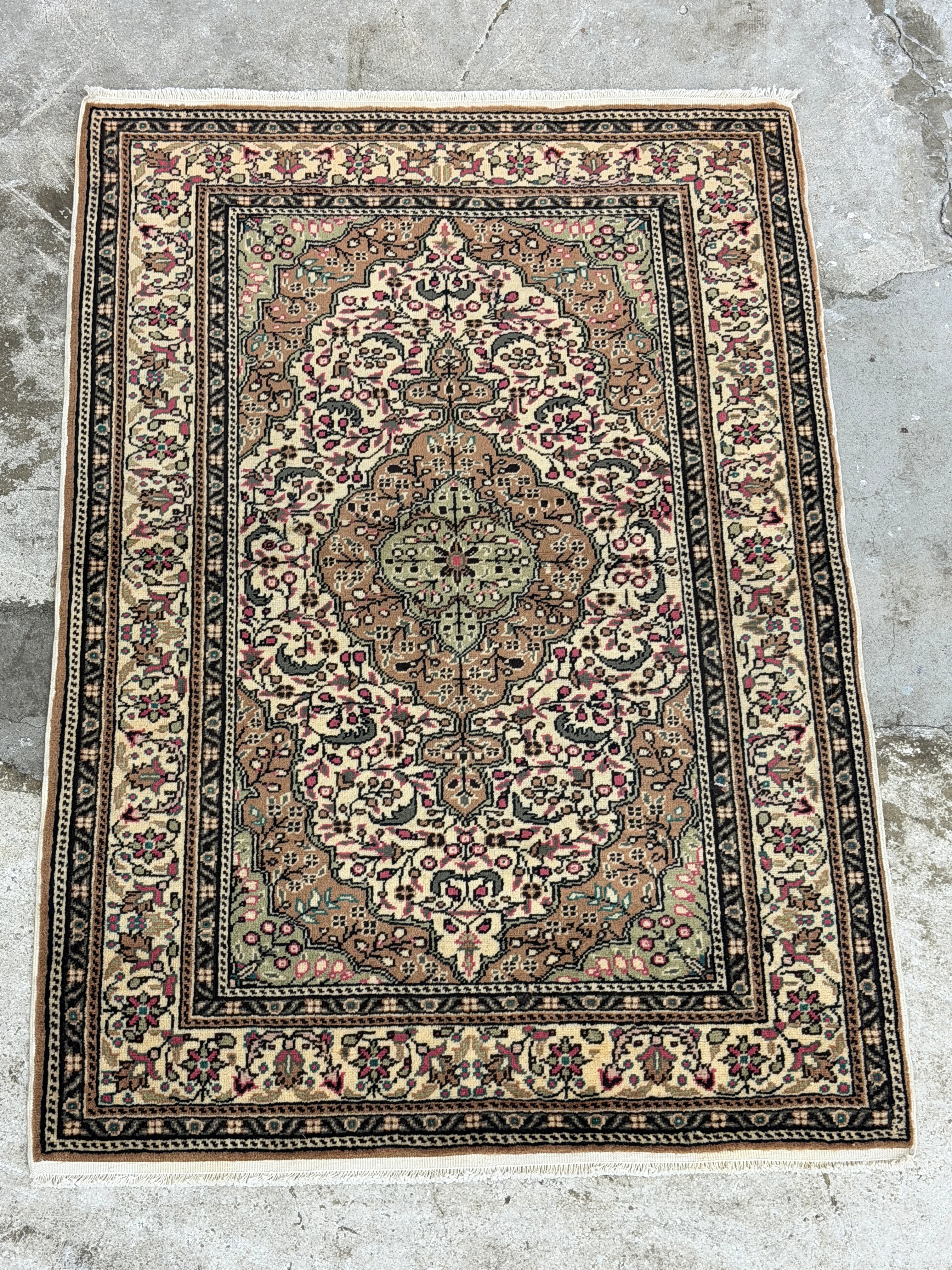 ヴィンテージ トルコラグ トルコ絨毯 スモールマット 58x52 TRB4093