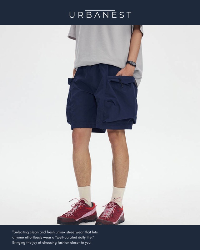 【URBANEST】マルチポケットカーゴショートパンツ 3color UN0009