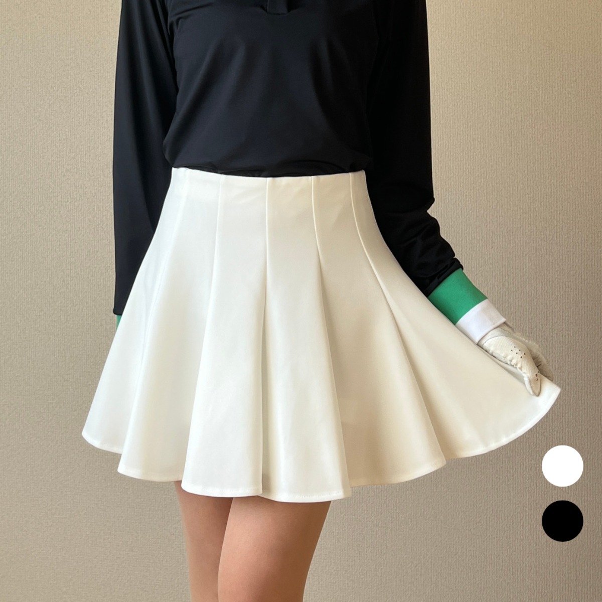 フレアゴルフスカート(2color) | R.E.M GOLF｜韓国ゴルフウェア通販サイト
