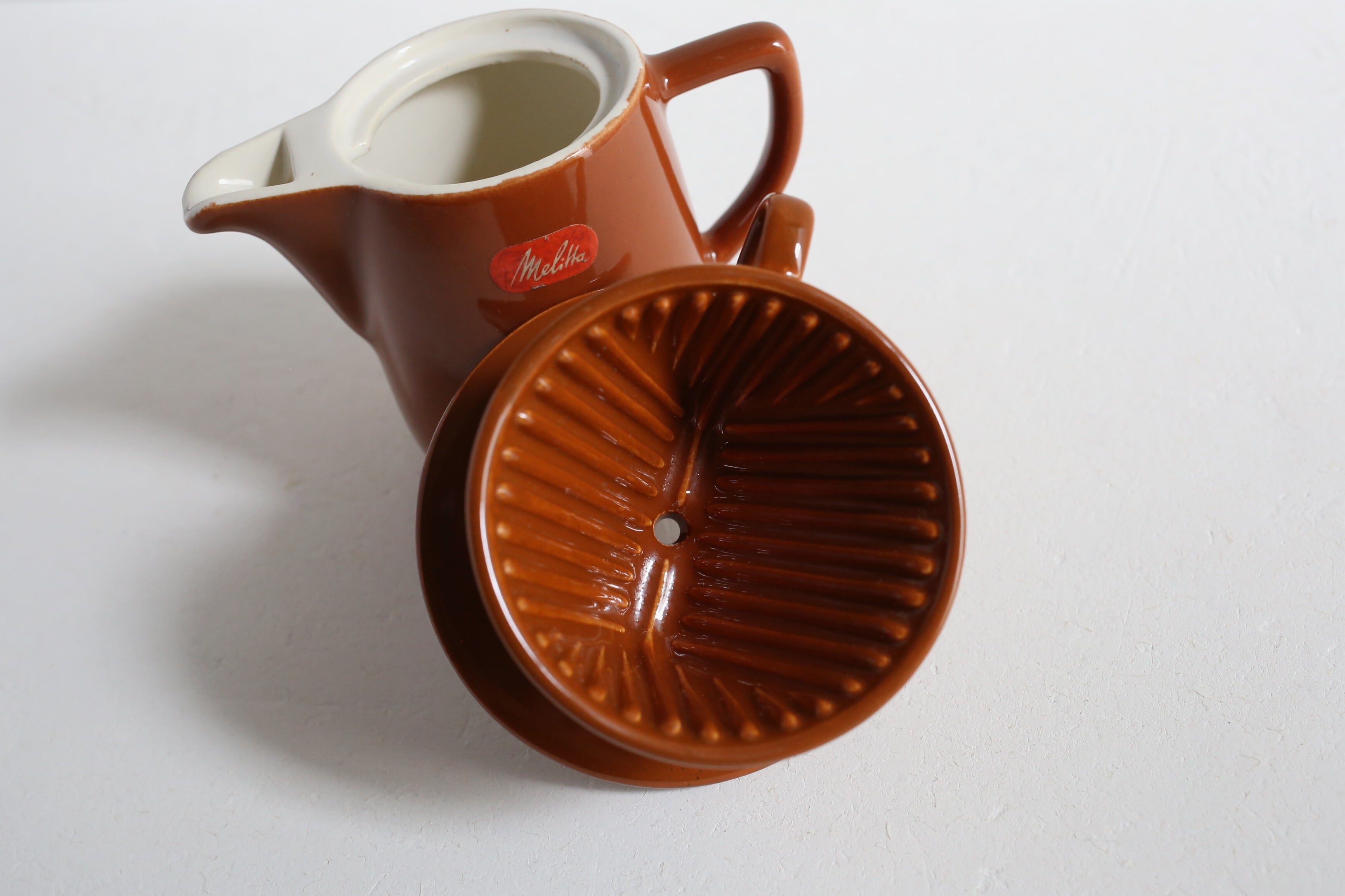 ドイツ ヴィンテージ Melitta メリタ 陶器 ポット＆ドリッパー セット