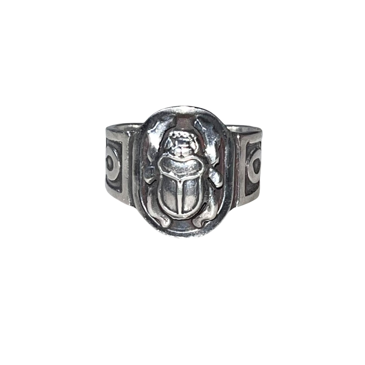 vintage silver " scarab " ring