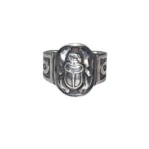 vintage silver " scarab " ring