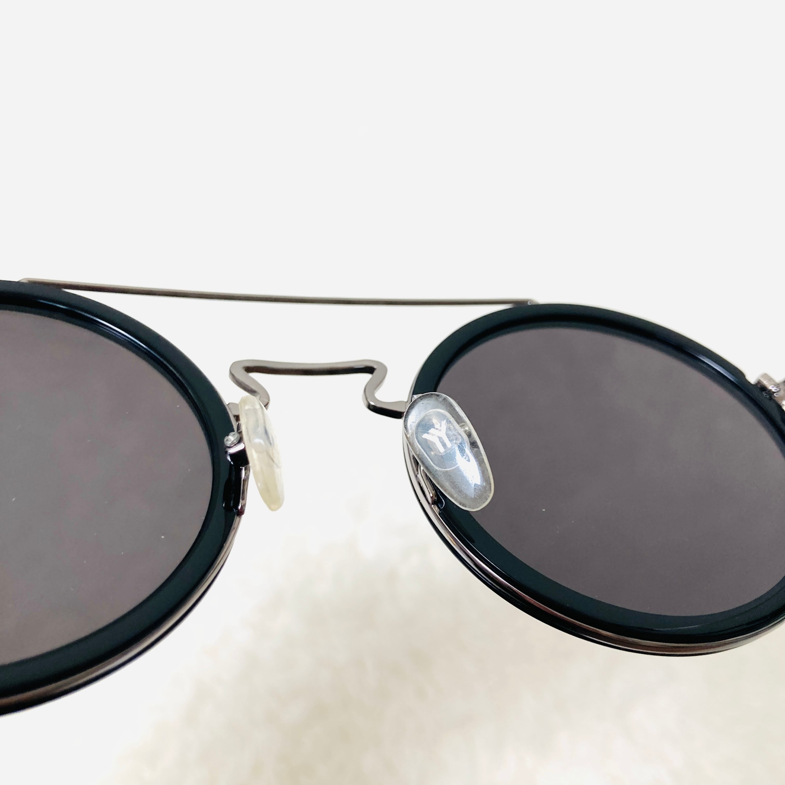 Used】Yohji Yamamoto YY5010 ラウンド ダブルブリッジ サングラス