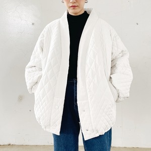 Quilting volume sleeve coat (offwhite)