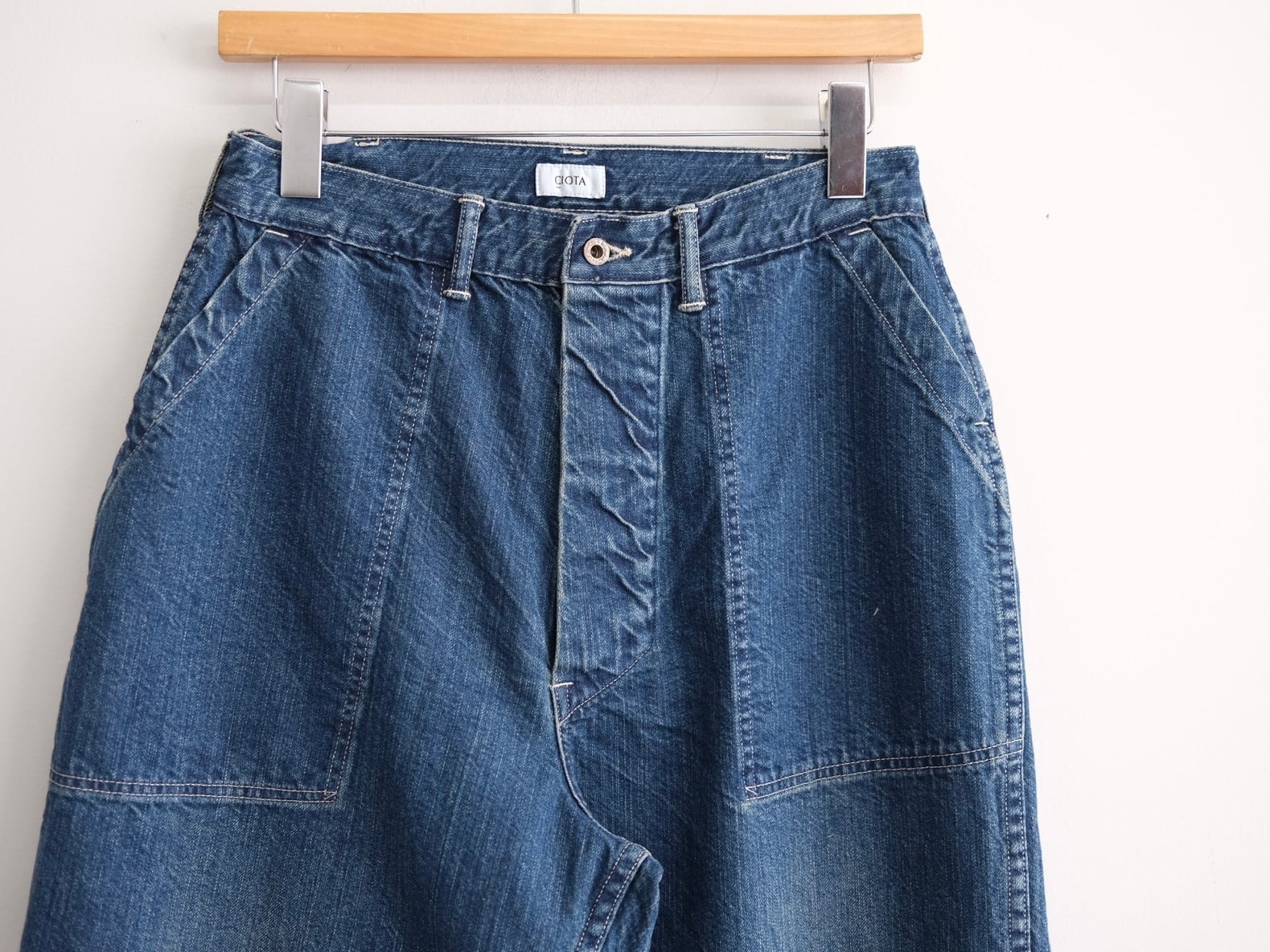 CIOTA”11.5oz DENIM BAKER PANTS MID BLUE-D” | Lapel online store