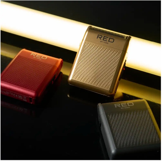 【USB充電】RED BEAUTY　コードレス　ミニシェーバー　レッド