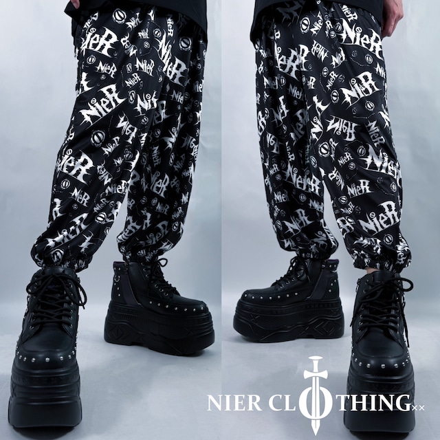《2nd day限定MEGA PRESENT》NIER LOGO総柄サルエルパンツ
