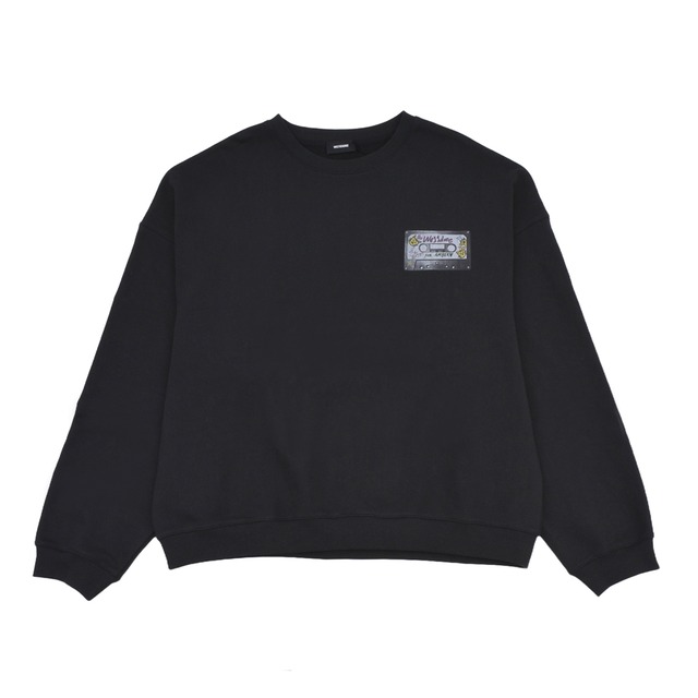 【WE11DONE】BLACK CASSETTE SWEATSHIRT