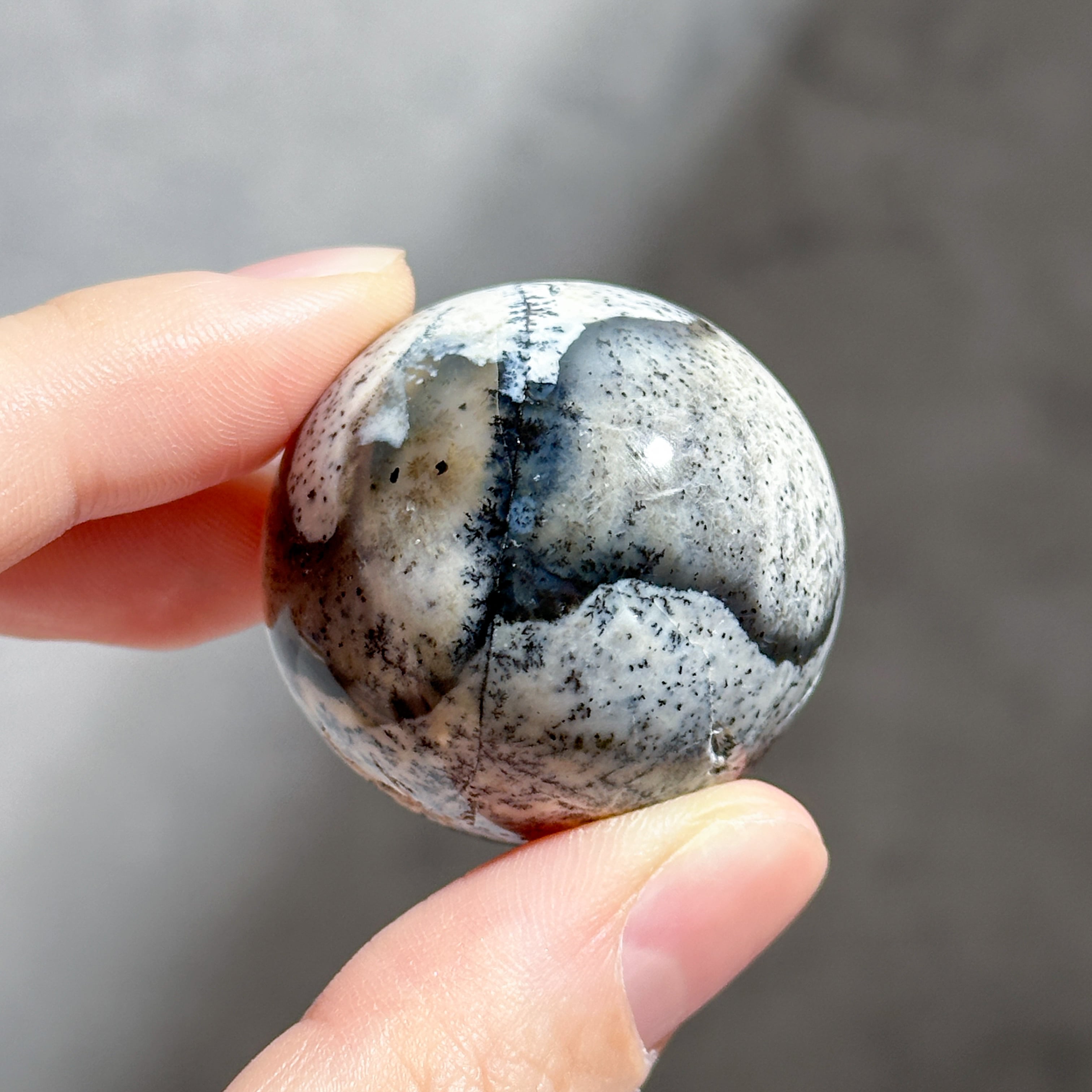 デンドリティックアゲート モスアゲート 天然石 ルース 石 Dendritic デンドリティックアゲート スフィア41◇ Dendritic Agate ◇天然石