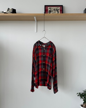 -Arleigh- Vintage 60s M Opencollar Check Shirt