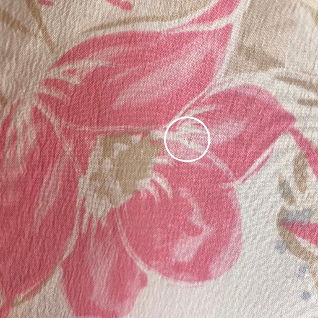 60’s flower print bowtie blouse