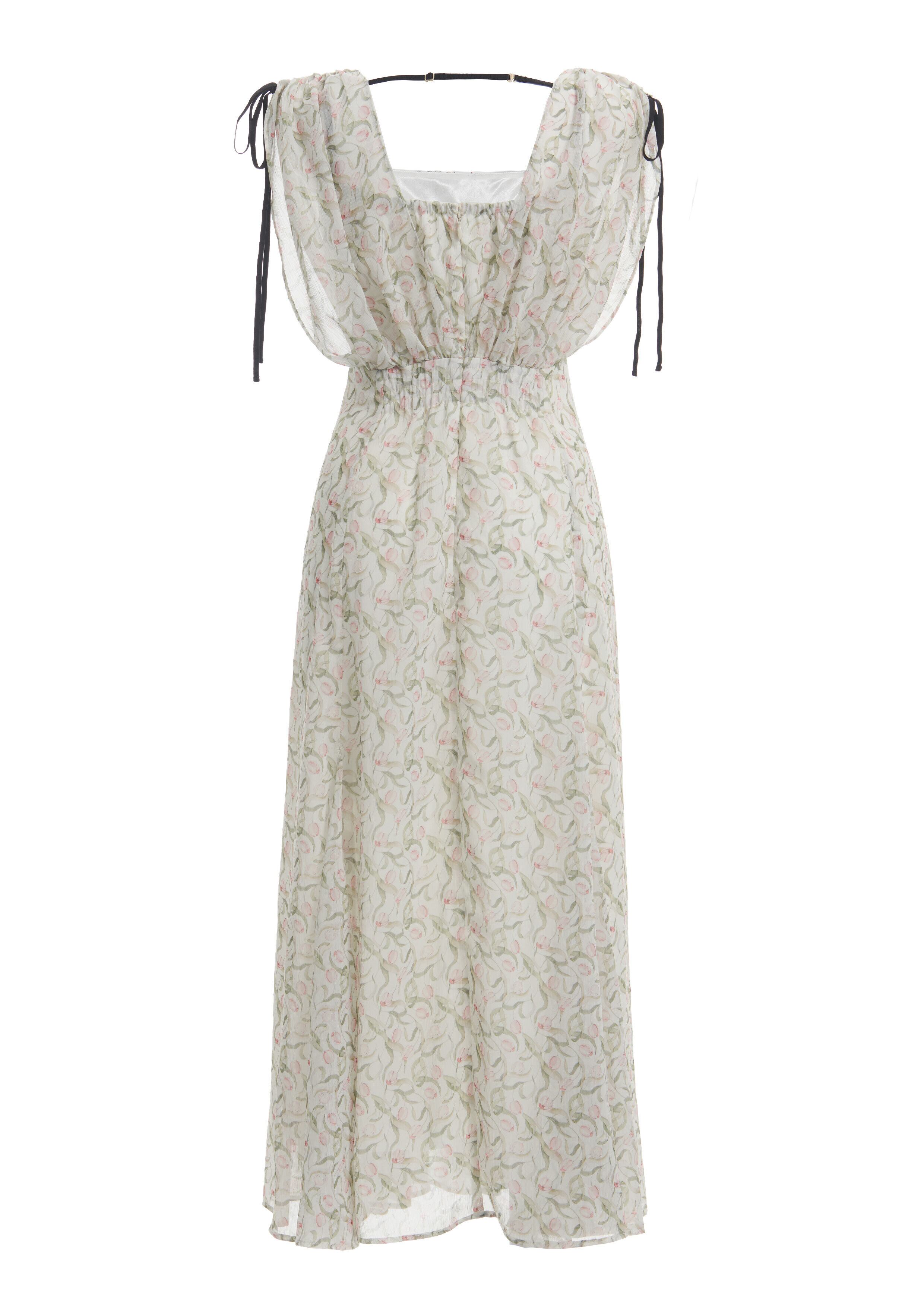 Crayme Tulip Drawst Ribbon Dress レディース