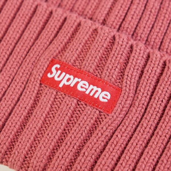 supreme Overdyed Beanie coral 21ss