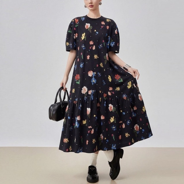 Floral Print Midi Dress 202680109