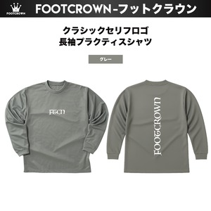 長袖プラクティスシャツ クラシックセリフロゴ 140〜5Lサイズ ポリエステル シンプルカラー