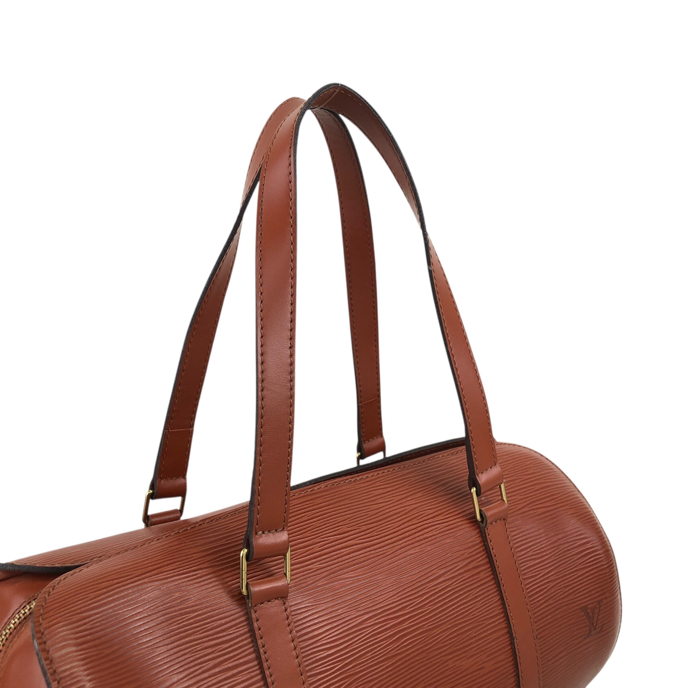 LOUIS VUITTON ルイヴィトン エピ ハンドバッグ ブラウン レザー