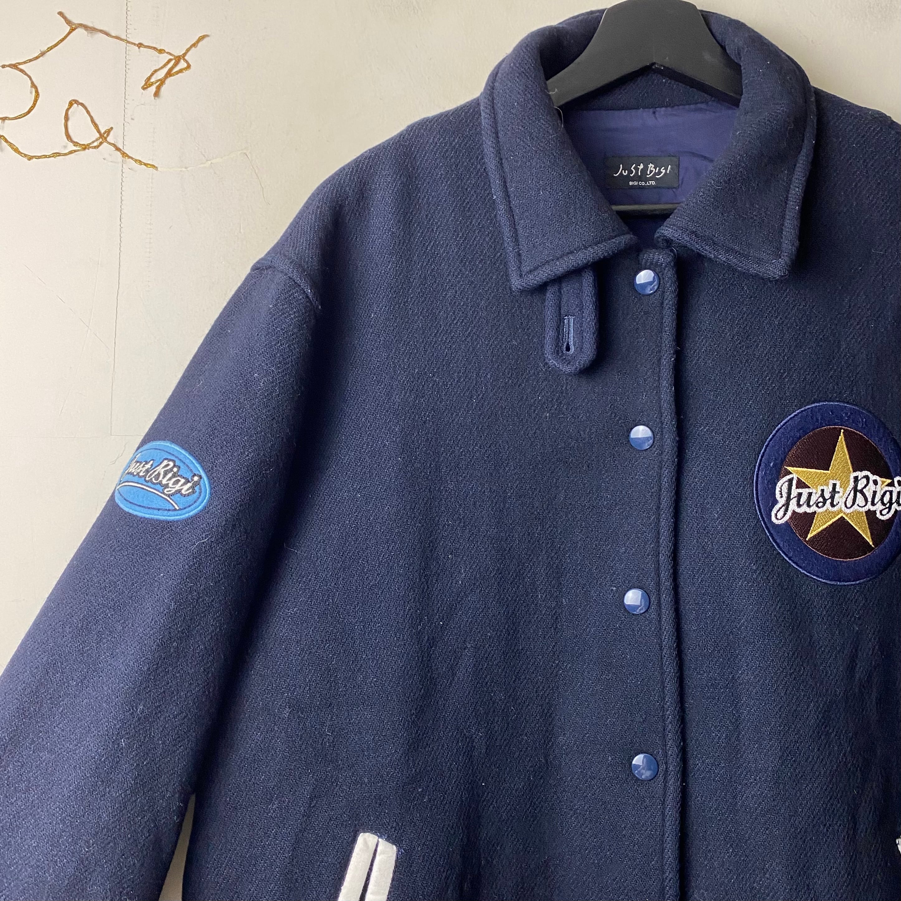 JUST BIGI wool long stadium jacket | NOIR ONLINE