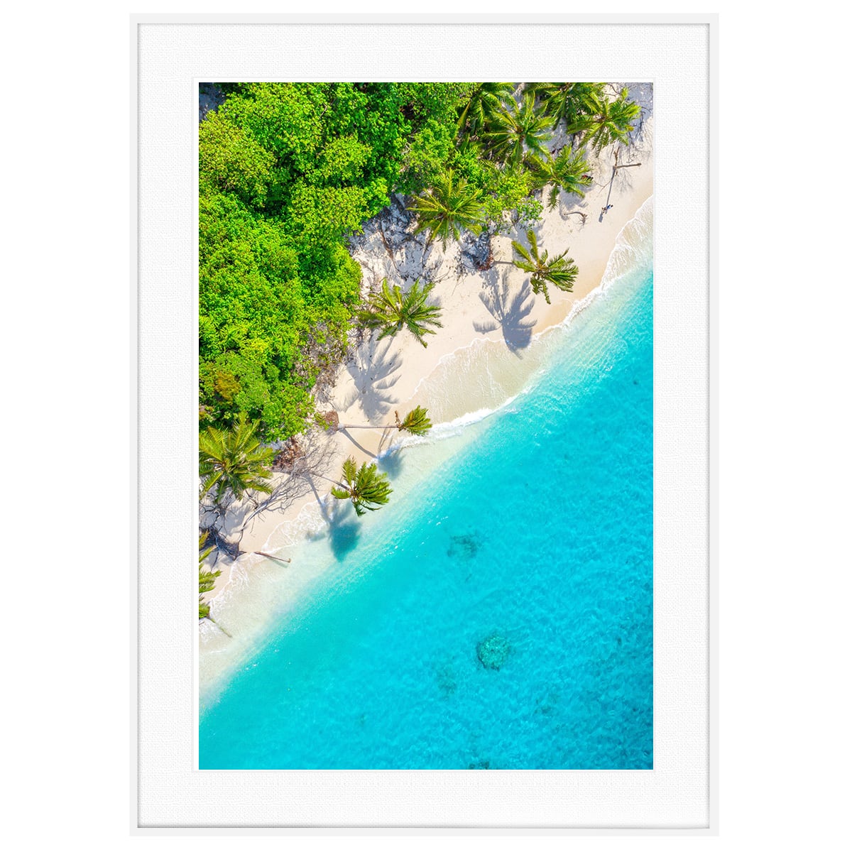 夏写真 モルディブの海 インテリアアートポスター額装 AS3816